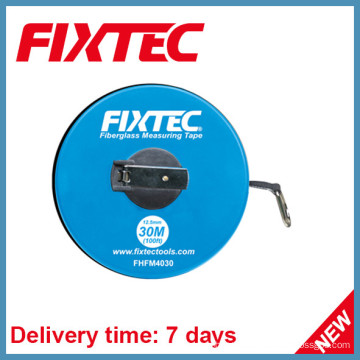 Fixtec Hand Tools Cinta de medición de fibra de vidrio, 30 m ABS Plastics